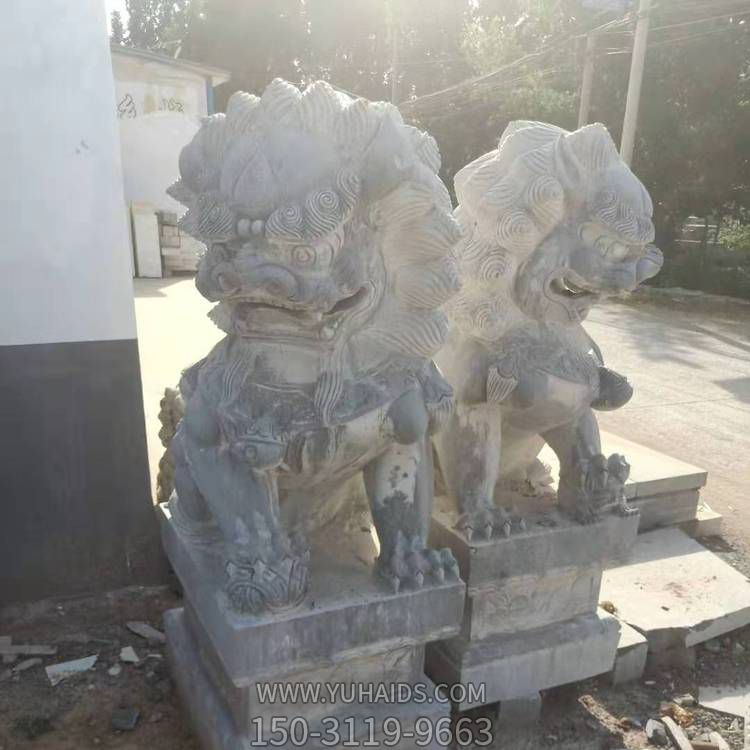 庭院门口一对镇宅招财狮子博鱼网页版