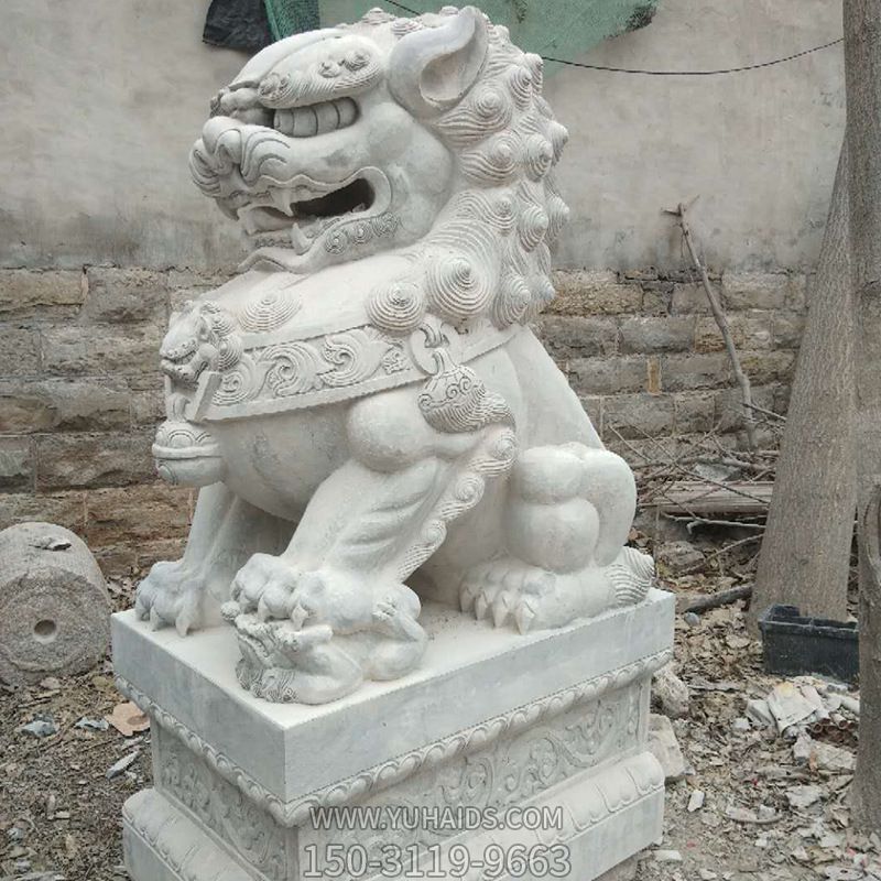 石雕大型仿真动物汉白玉庭院别墅狮子博鱼网页版