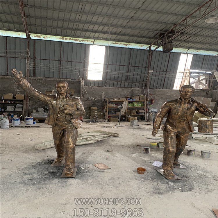 情景小品玻璃钢仿铜人物博鱼网页版