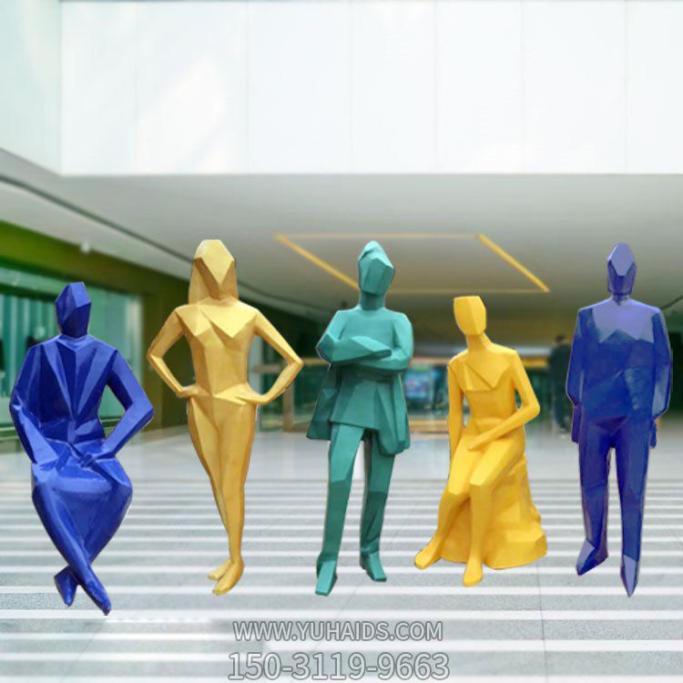 玻璃钢几何户外园林应该抽象人物博鱼网页版