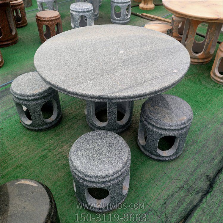 大理石石雕户外园林景观石桌石凳博鱼网页版