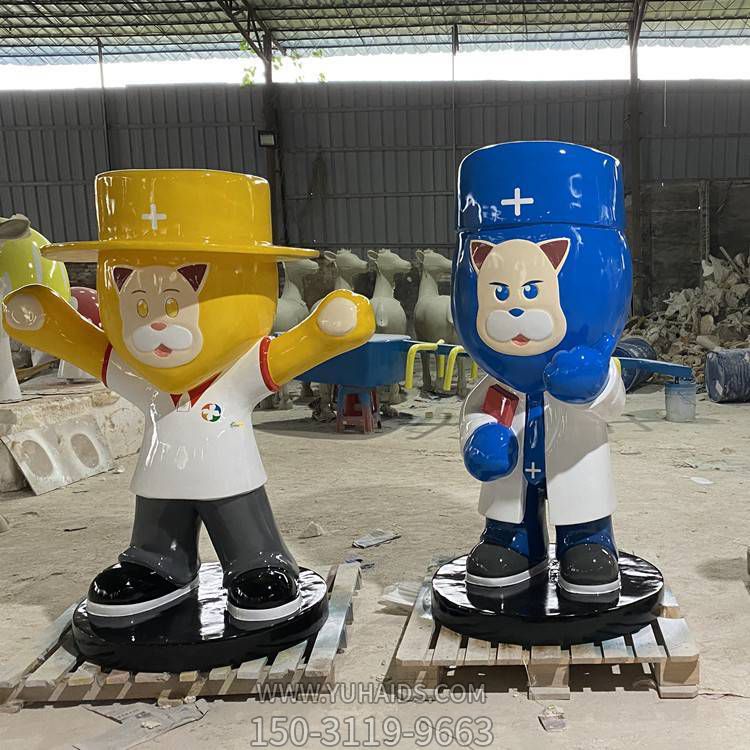 商场玻璃钢彩绘卡通公仔摆件博鱼网页版