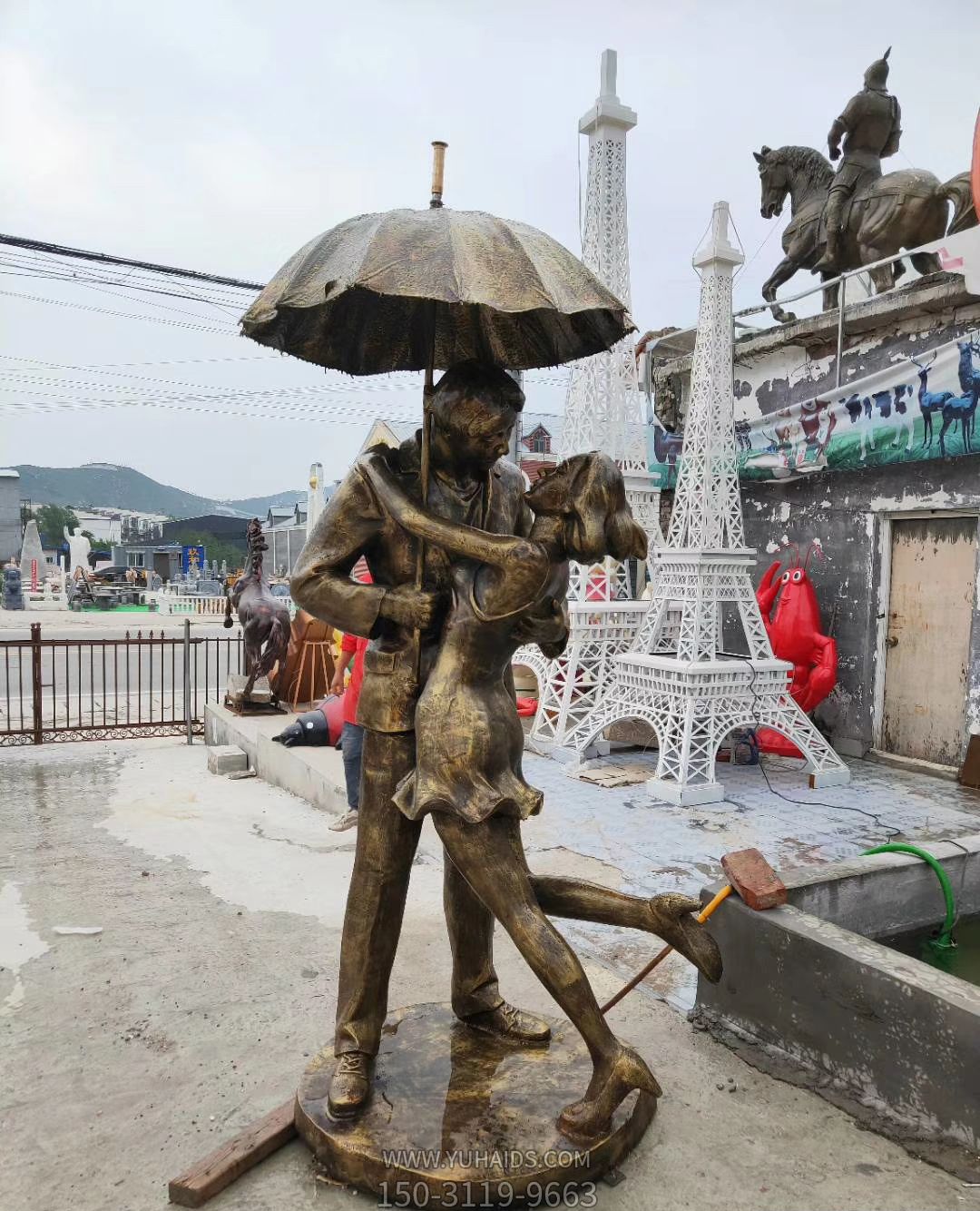 街边创意景观仿铜博鱼网页版情侣博鱼网页版