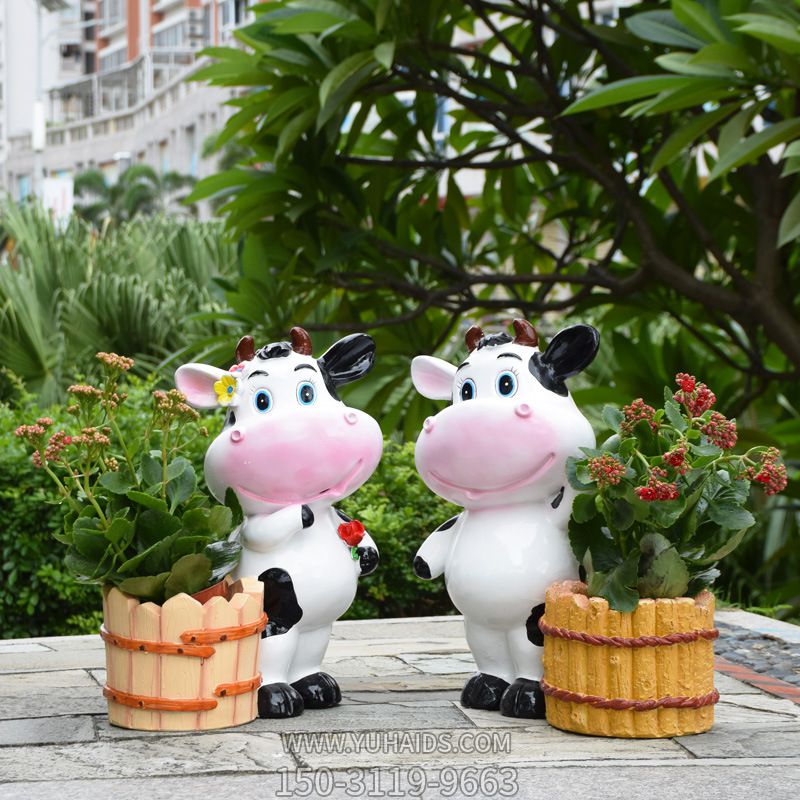 花园庭院玻璃彩绘可爱奶牛博鱼网页版