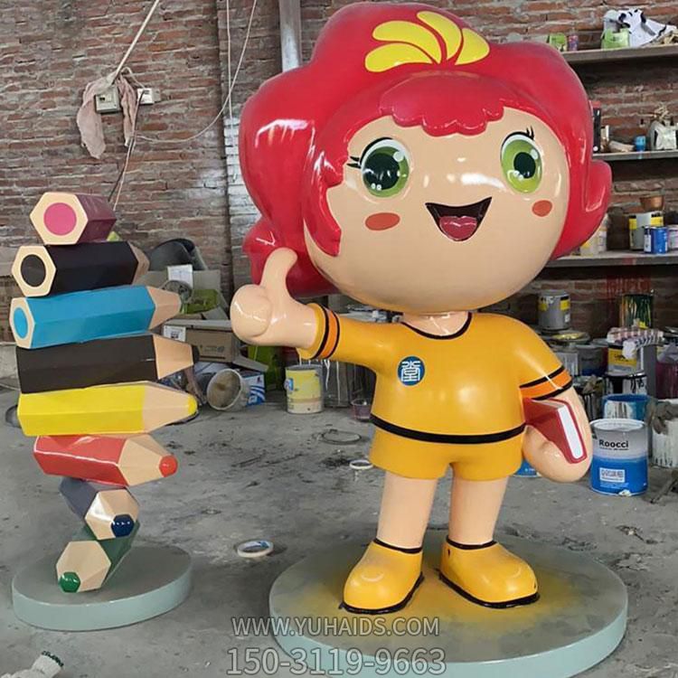 园林广场玻璃钢钢卡通公仔人物景观博鱼网页版