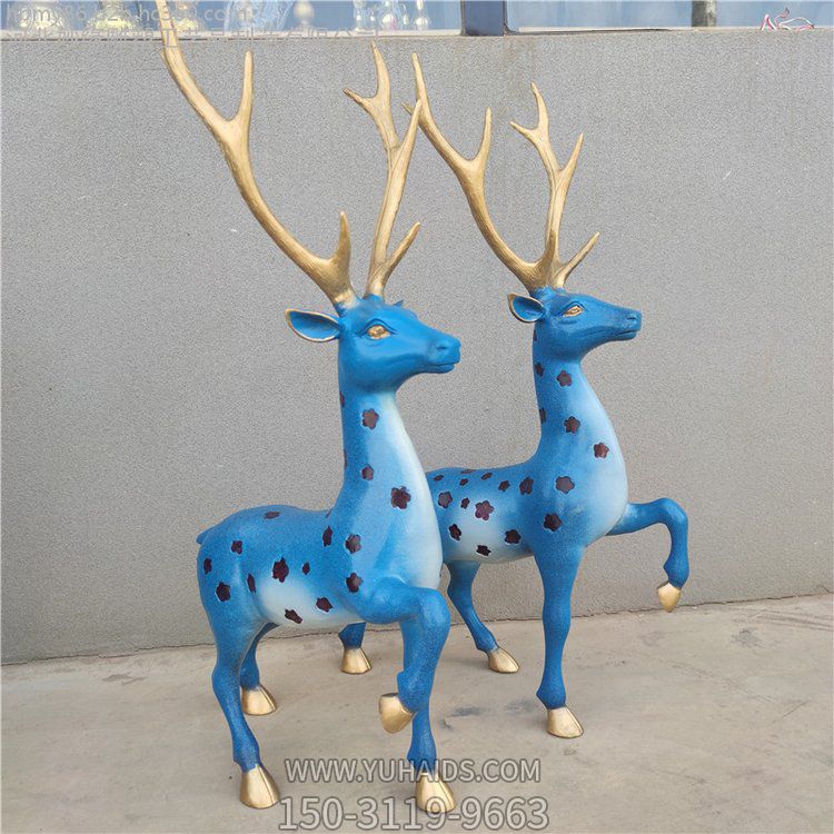 园林玻璃仿铜景观创意梅花鹿博鱼网页版