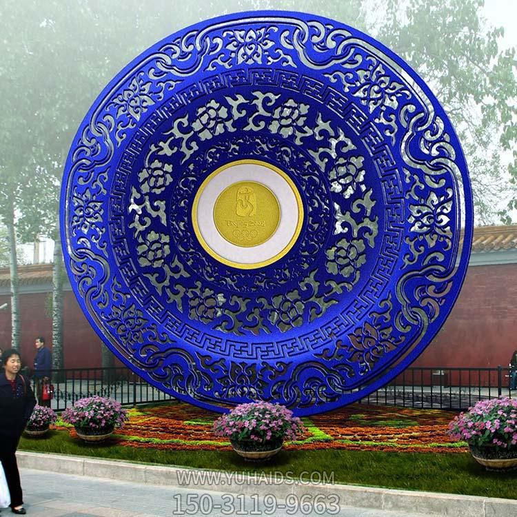 城市街道装饰大型不锈钢镂空花盘博鱼网页版
