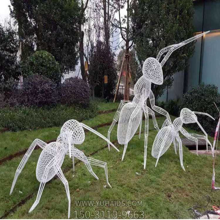 商业街 公园创意镂空不锈钢镜面蚂蚁博鱼网页版