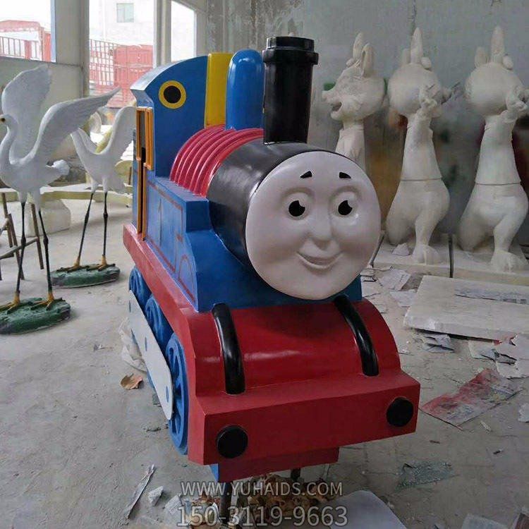 卡通小火车托马斯博鱼网页版 幼儿园游乐场卡通博鱼网页版摆件