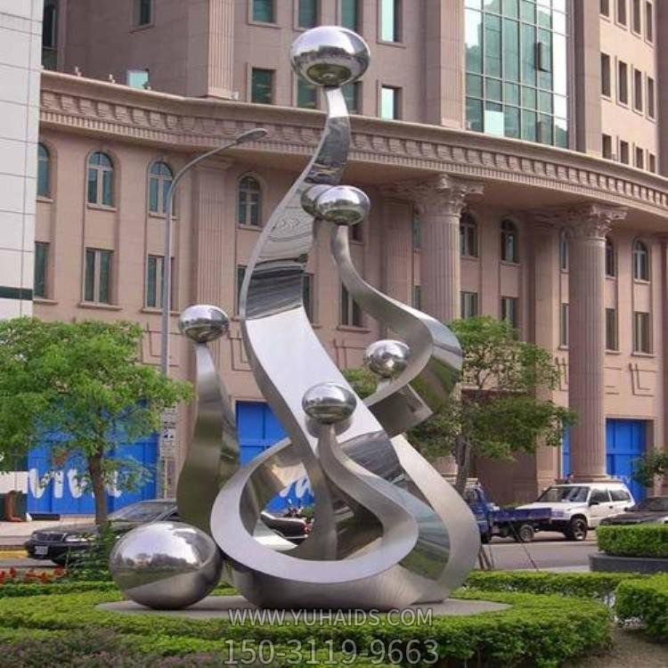 商业街摆放不锈钢抽象艺术景观博鱼网页版