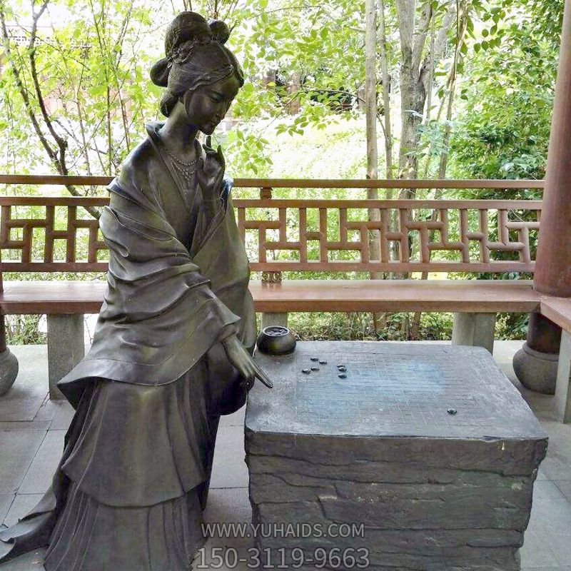 园林古代美女西施下棋情景青铜博鱼网页版 园林古代美女西施下棋情景青铜博鱼网页版