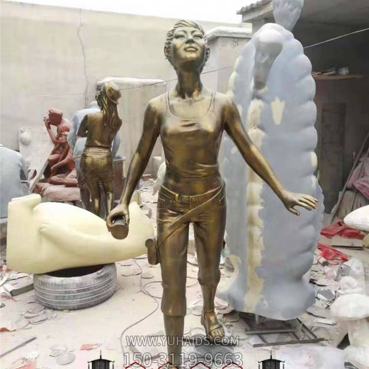 园林户外玻璃钢仿铜人物博鱼网页版