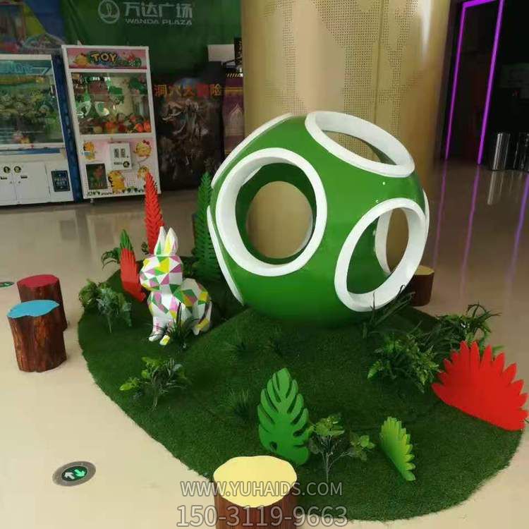 玻璃钢户外园林景观玻璃钢镂空圆球博鱼网页版