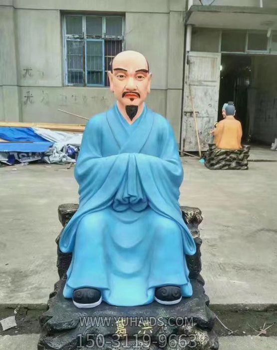 名医铜雕彩绘坐着的葛洪博鱼网页版