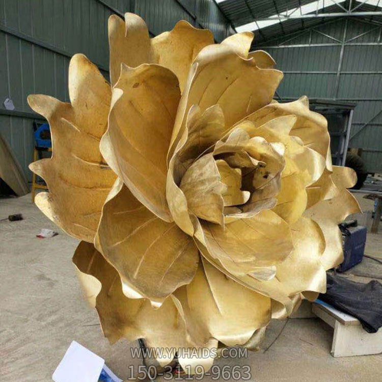 不锈钢喷漆彩绘莲花摆件博鱼网页版