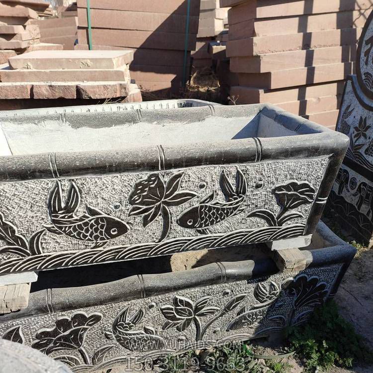 青石石雕户外园林景观家用石槽博鱼网页版