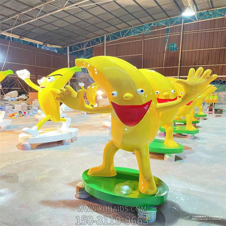 玻璃钢卡通香蕉人博鱼网页版农场果园水果摆件