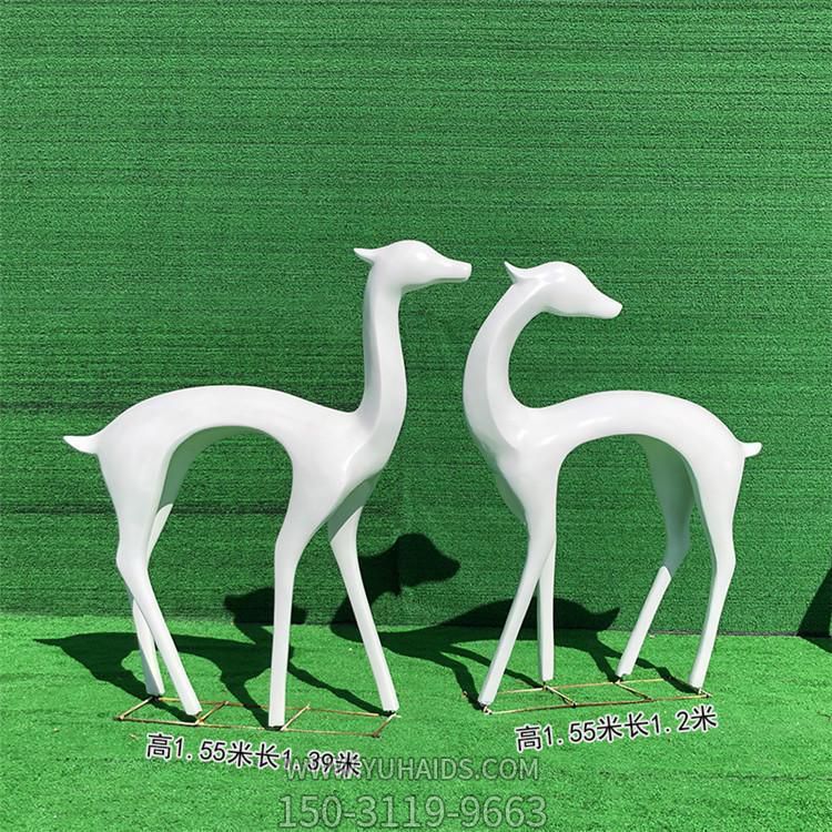 玻璃钢仿铜户外园林景观抽象鹿博鱼网页版