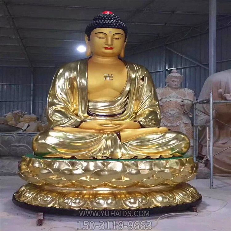 不锈钢镜面喷金烤漆大型神佛三宝佛博鱼网页版