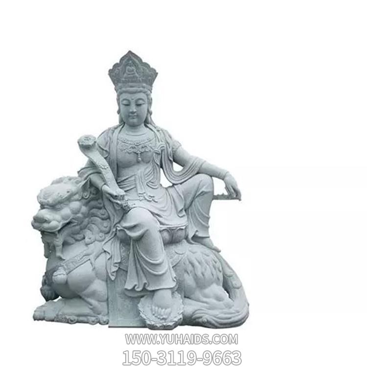 宗教寺庙户外大型大理石石雕文殊普贤博鱼网页版