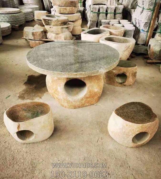 大理石庭院小区仿古异形石桌石凳博鱼网页版