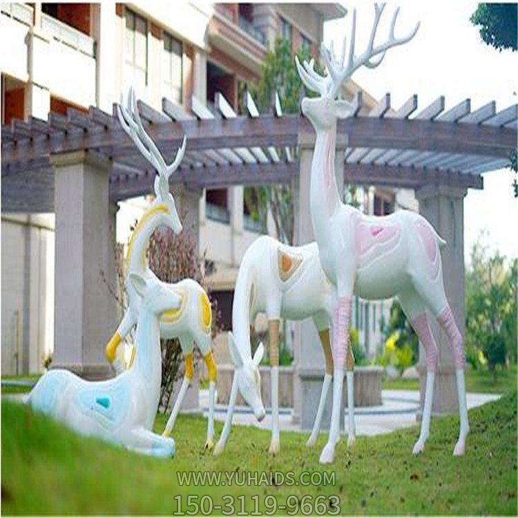 玻璃钢户外园林梅花鹿博鱼网页版