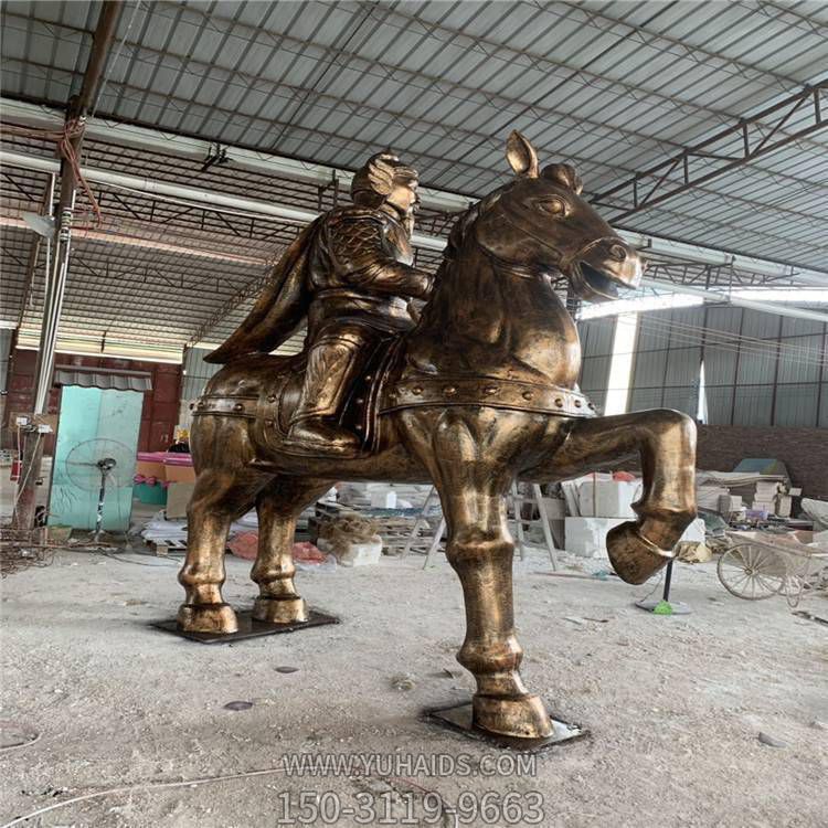 公园广场铜雕骑马的人物景观博鱼网页版