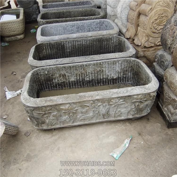 仿古做旧大理石石雕园林庭院养鱼种花老石槽博鱼网页版