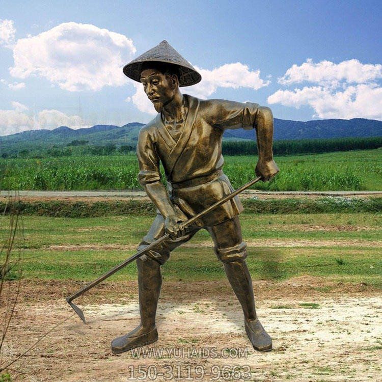 广场摆放玻璃钢农耕民俗人物小品博鱼网页版