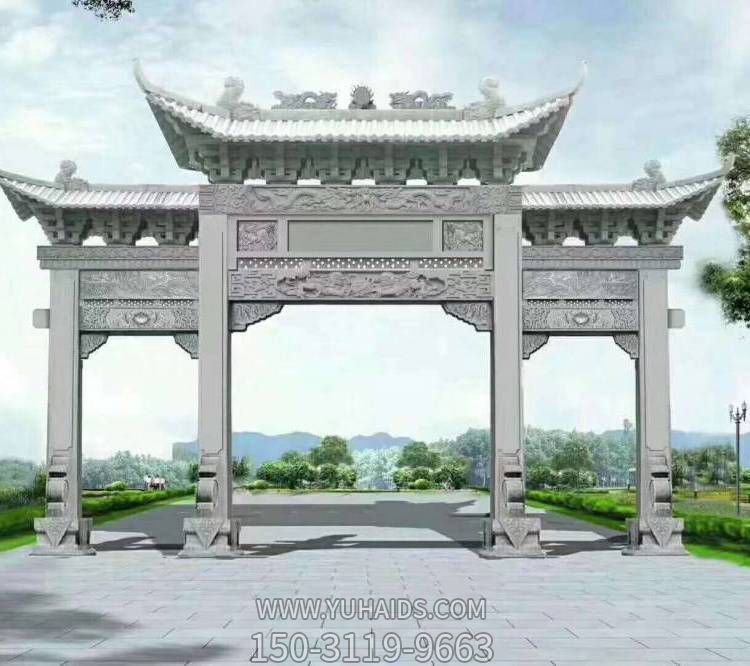 大理石石雕户外景观大型牌坊博鱼网页版