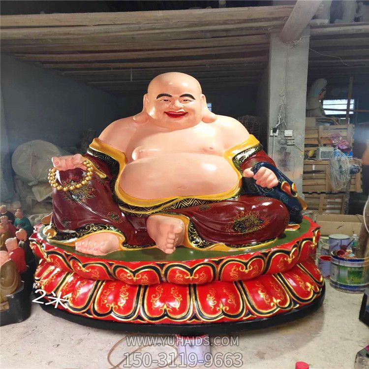 玻璃钢大型仿真人物寺庙供奉笑佛弥勒佛博鱼网页版