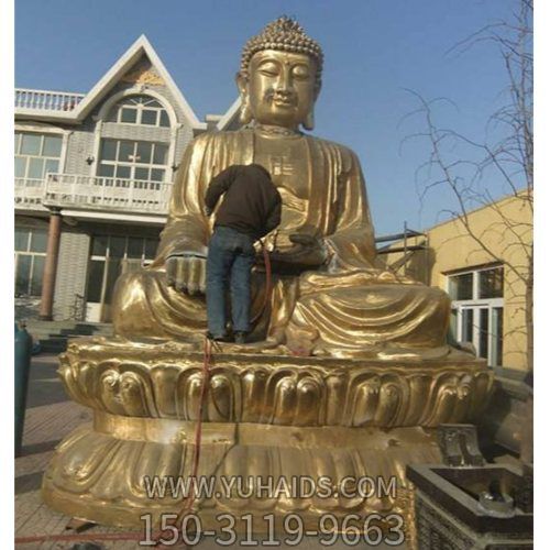 寺庙大型黄铜铸造三世如来佛祖博鱼网页版