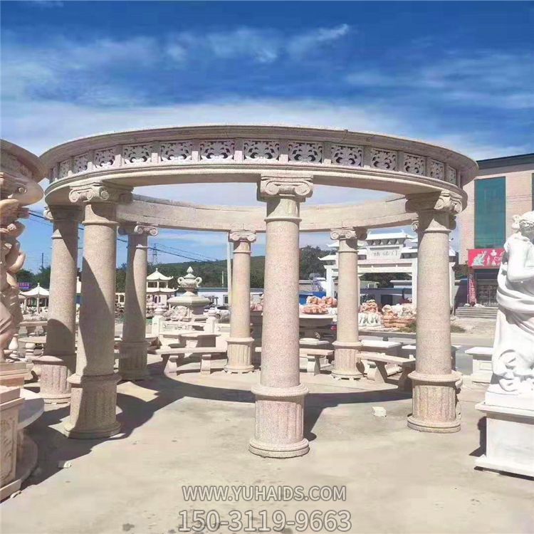 广场欧式凉亭花岗岩石柱博鱼网页版