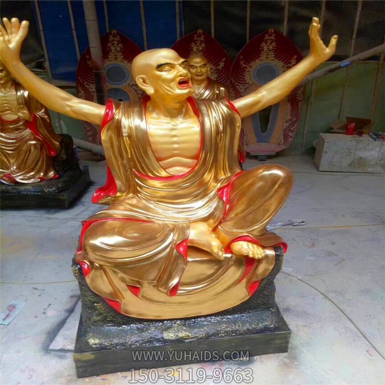 玻璃钢彩绘贴户外景区十八罗汉博鱼网页版