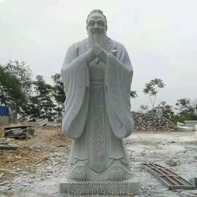 天然石材花岗岩雕刻校园历史名人孔子雕像博鱼网页版
