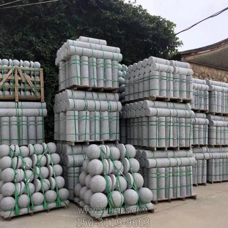 学校广场摆放大理石花岗岩阻车石住石球博鱼网页版