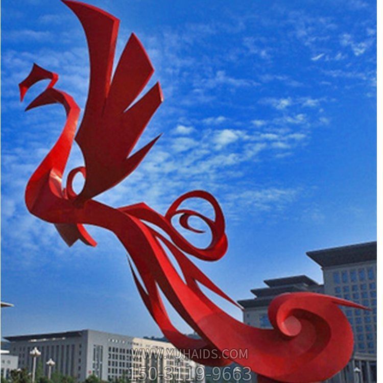 广场大型不锈钢抽象几何凤凰博鱼网页版