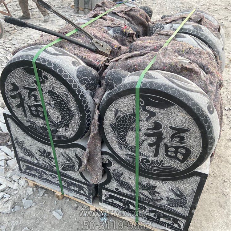 青石石雕浮雕福字庭院门口抱鼓石博鱼网页版