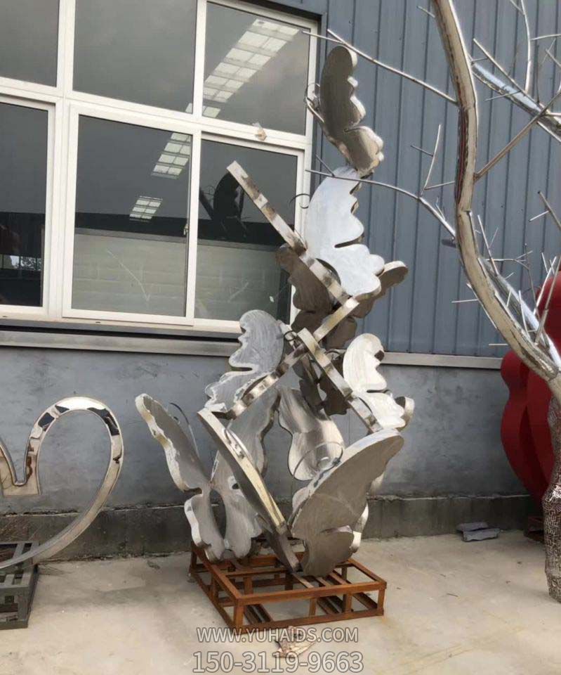 小区不锈钢镜面抽象蝴蝶博鱼网页版