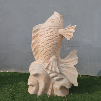 大理石公园水景鲤鱼博鱼网页版摆件