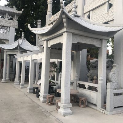大理石石雕户外公园中式六角凉亭博鱼网页版