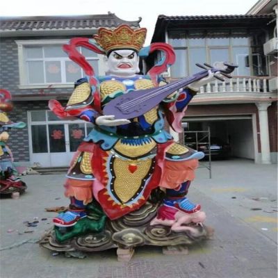玻璃钢彩绘寺庙四大天王佛像  树脂菩萨博鱼网页版