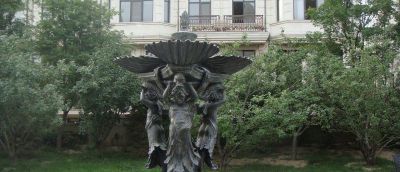 公园西方人物喷泉景观铸造青铜博鱼网页版