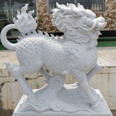 大理石石雕户外园林景观神兽麒麟博鱼网页版