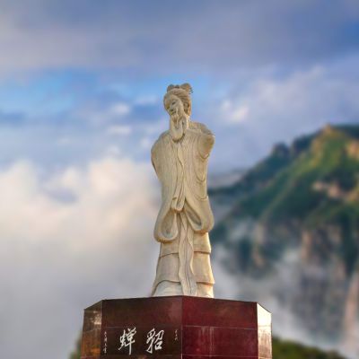 景区中国古代四大美女石雕貂蝉博鱼网页版