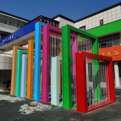 公园绿地广场不锈钢彩绘创意景观博鱼网页版