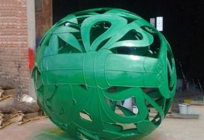 游乐场不锈钢喷漆绿色镂空球博鱼网页版