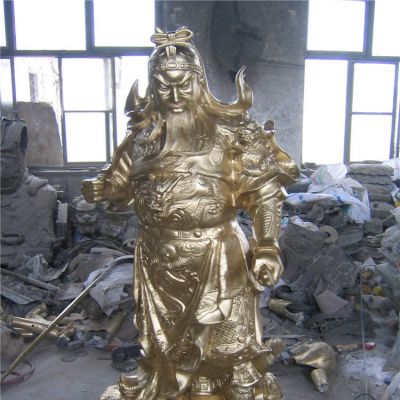 立式寺庙宗教大型铜雕武财神关公博鱼网页版