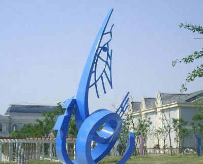 城市街道装饰蓝色简约不锈钢鱼博鱼网页版