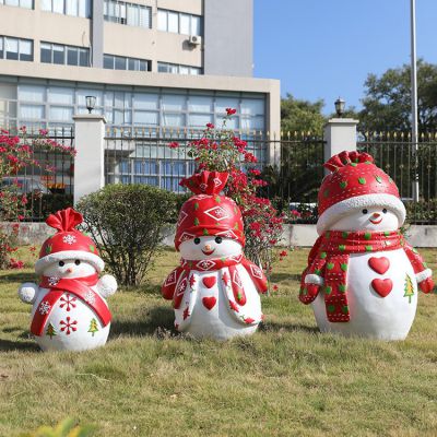 玻璃钢卡通小雪人博鱼网页版摆件